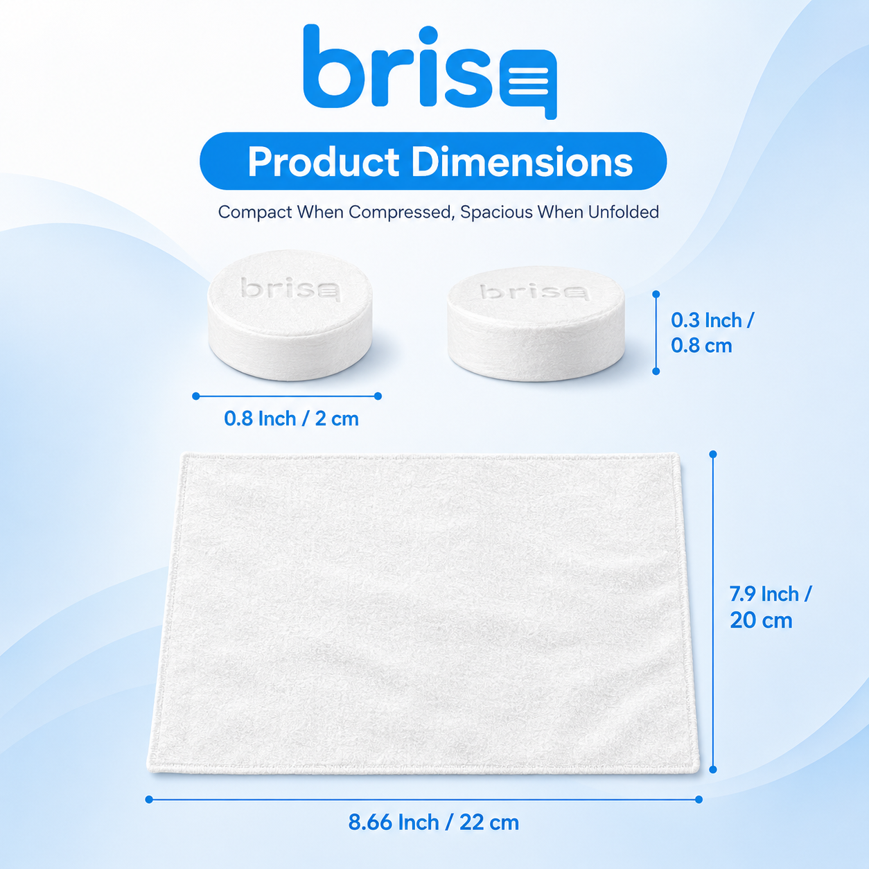 brisq Disposable Cooling Towels (25)