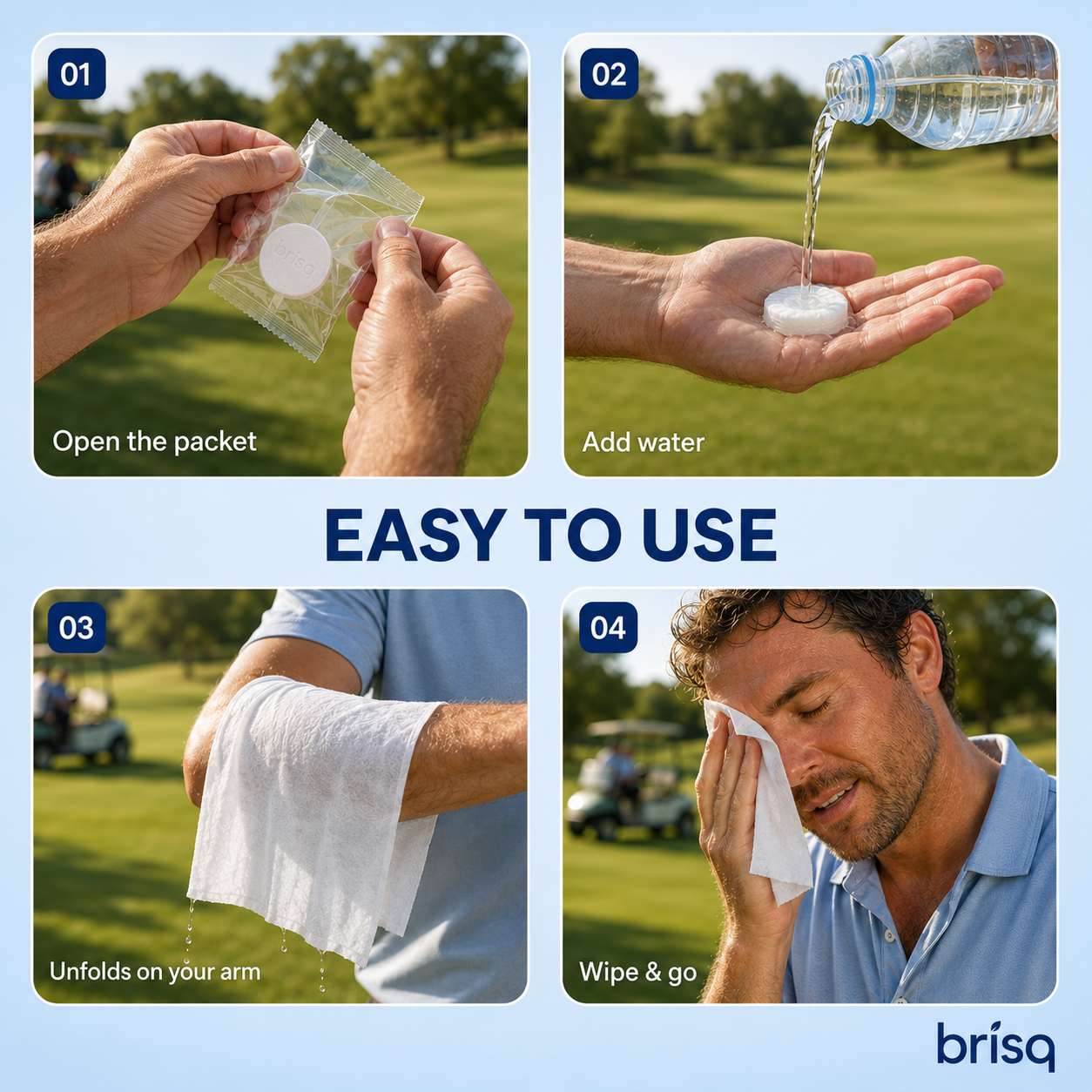 brisq Disposable Cooling Towels (25)